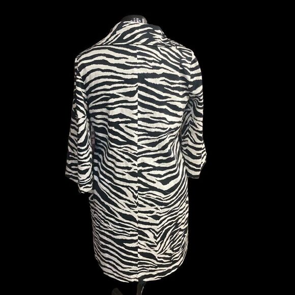 APPRAISAL Women’s Zebra/Animal Print Lightweight  Midi Jacket Size Large - Picture 9 of 12